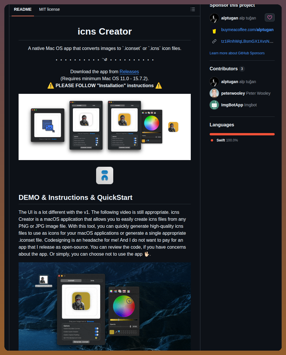 Alptugan Icns Creator screenshot