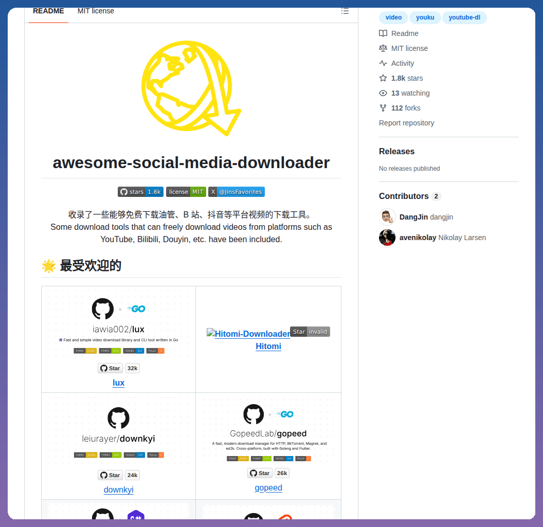 Dangjin Awesome Social Media Downloader screenshot