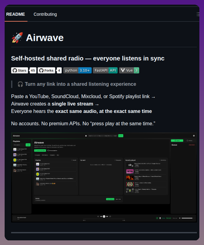 76696265636f646572 Airwave screenshot