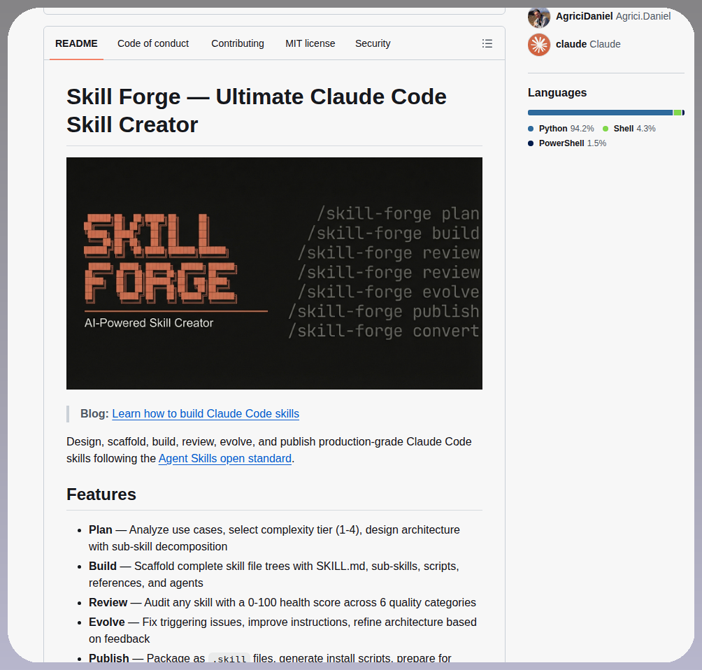 Agricidaniel Skill Forge screenshot