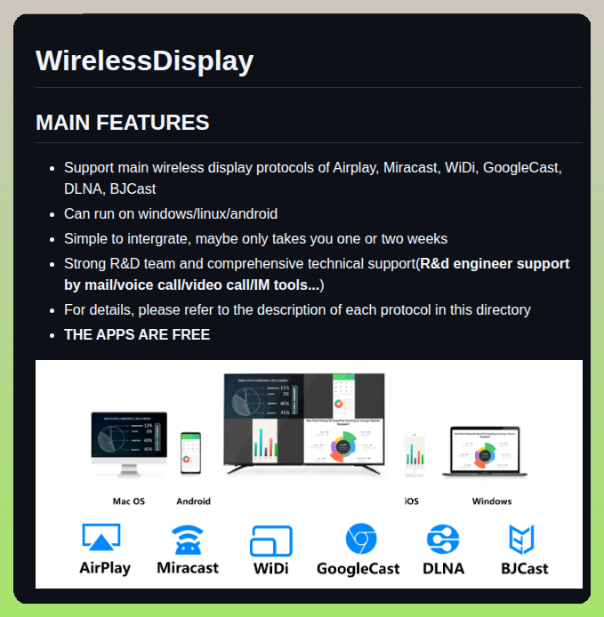 Wirelesspresentation Wirelessdisplay screenshot