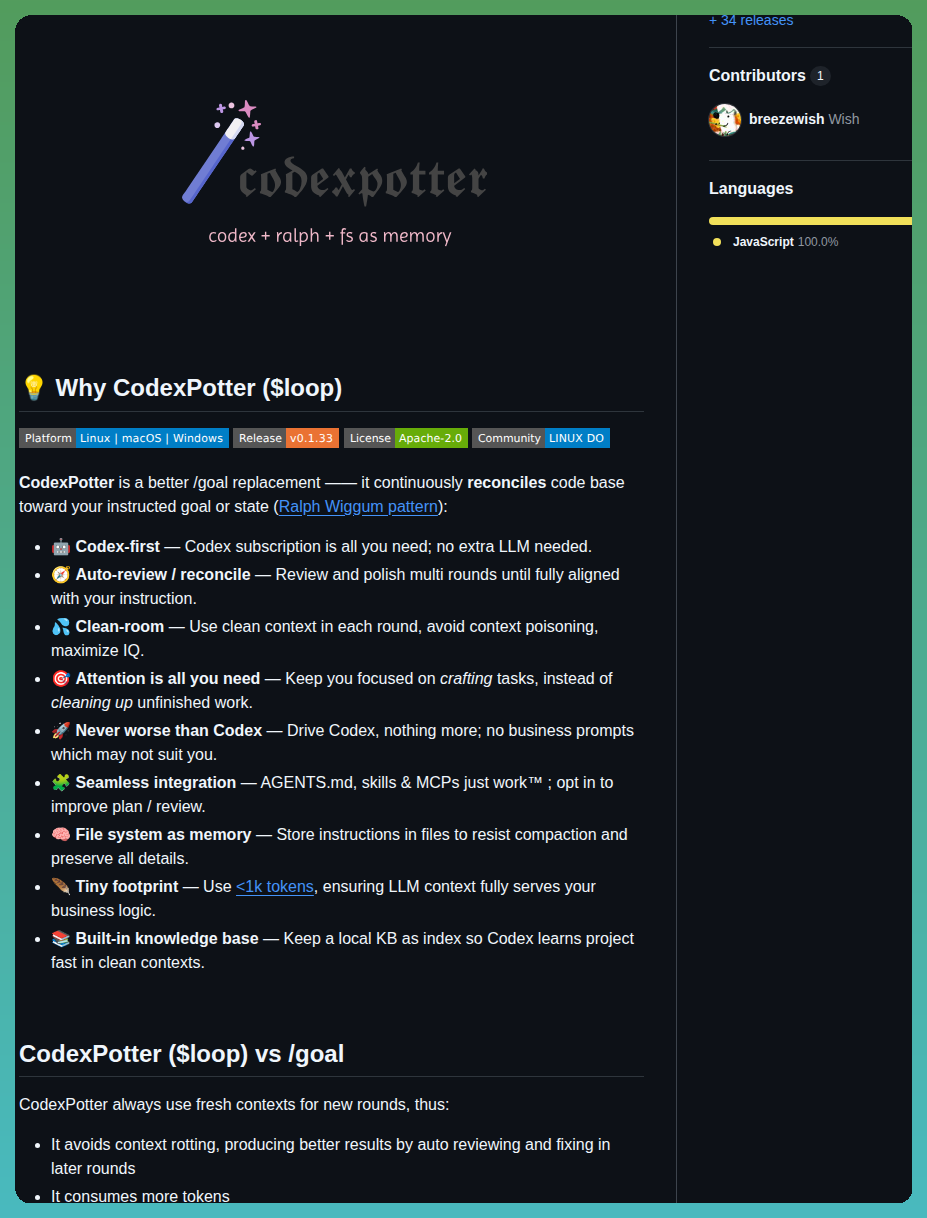 Breezewish Codexpotter screenshot