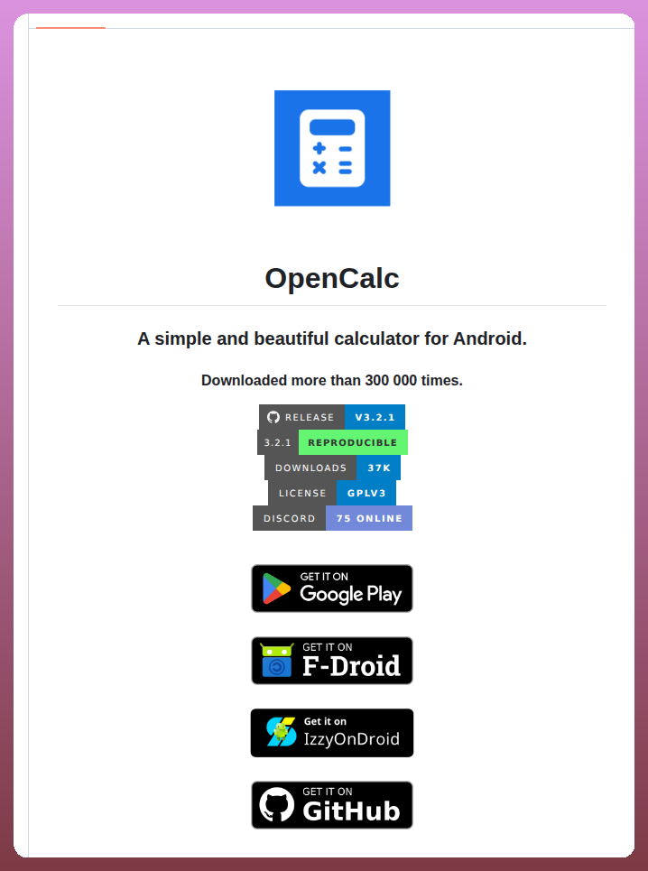 Clementwzk Opencalc screenshot