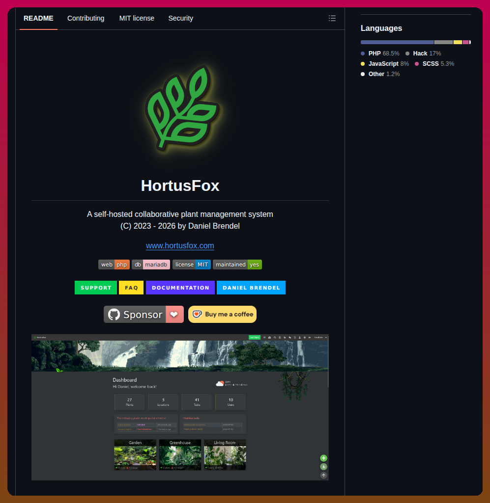 Danielbrendel Hortusfox Web screenshot