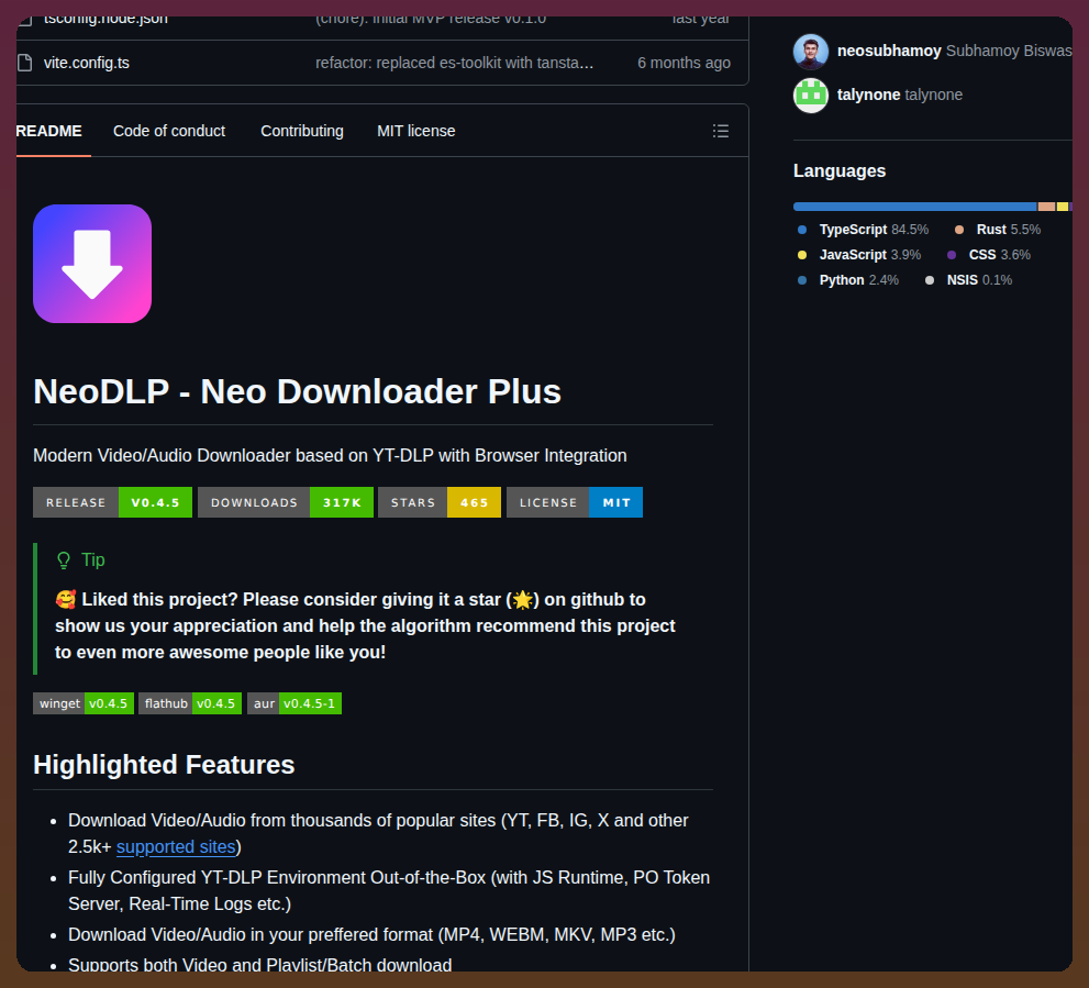 Neosubhamoy Neodlp screenshot