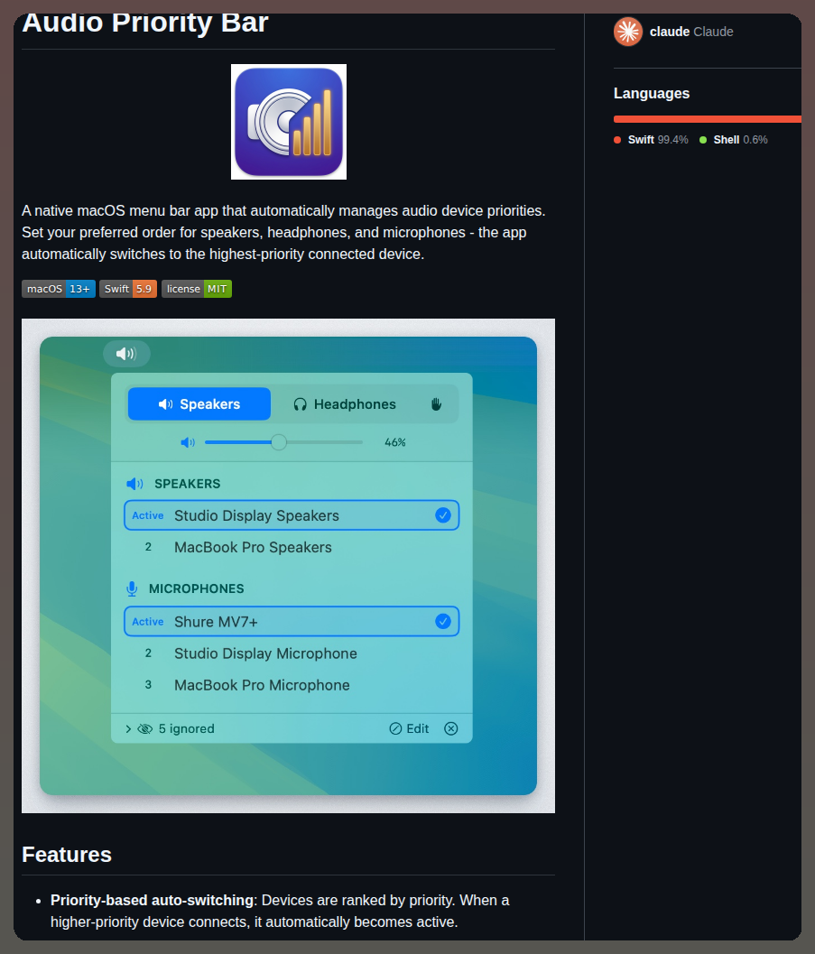 Tobi Audioprioritybar screenshot