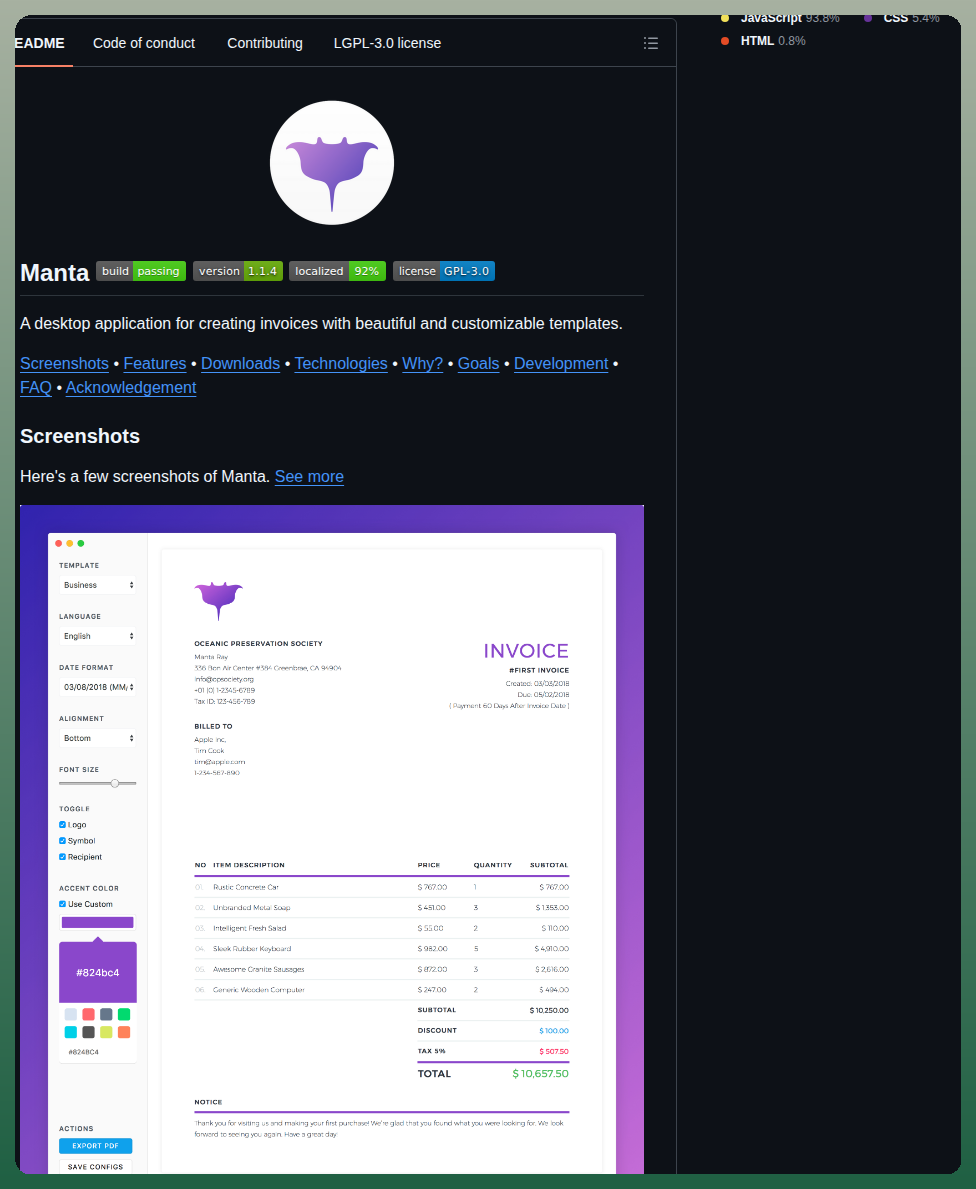 Hql287 Manta screenshot