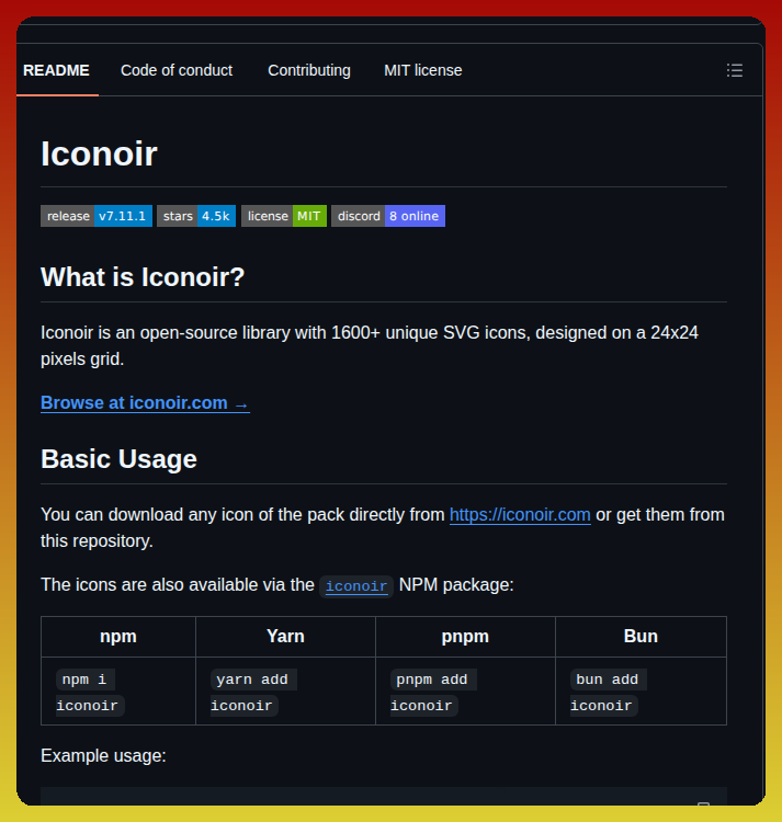 Iconoir Icons Iconoir screenshot