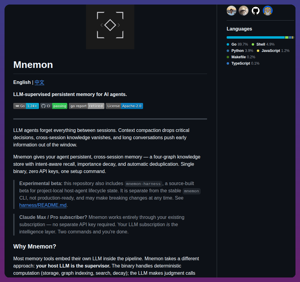 Mnemon Dev Mnemon screenshot