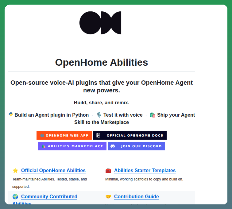 Openhome Dev Abilities screenshot