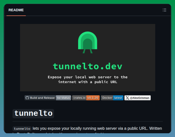 Tunneltodev Tunnelto screenshot