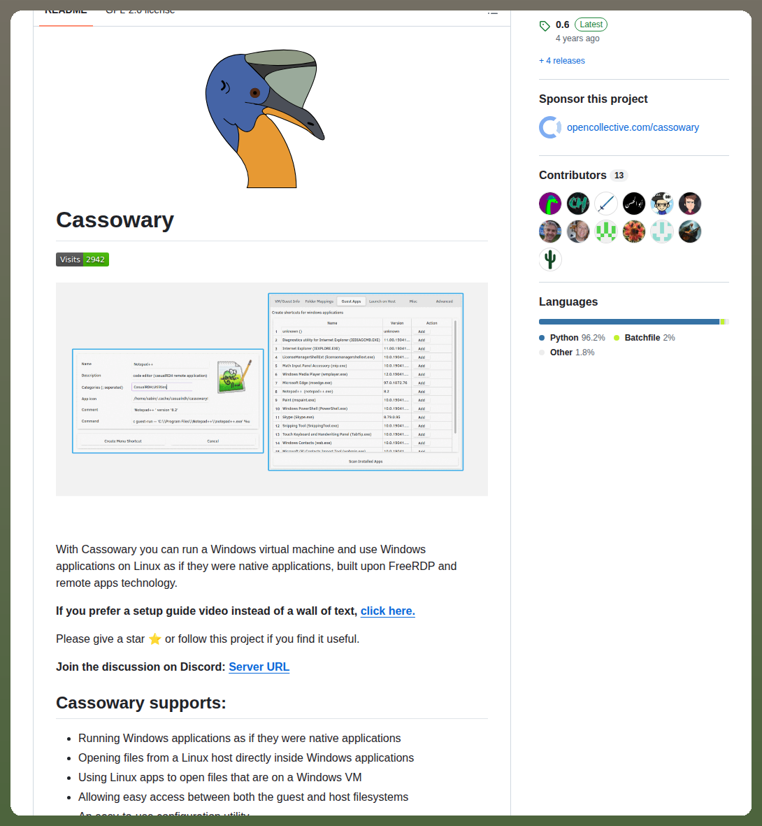 Casualsnek Cassowary screenshot
