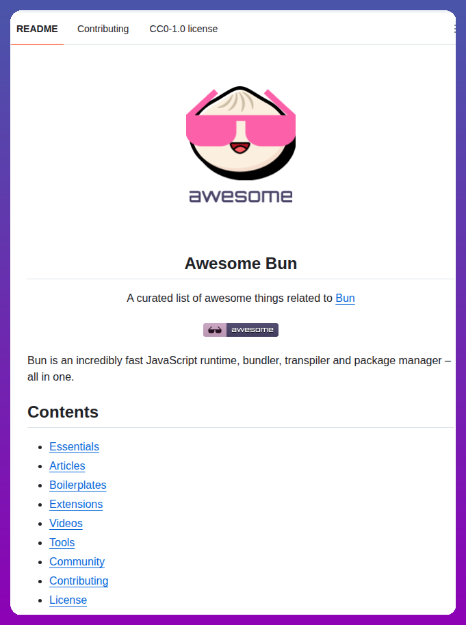 Oven Sh Awesome Bun screenshot