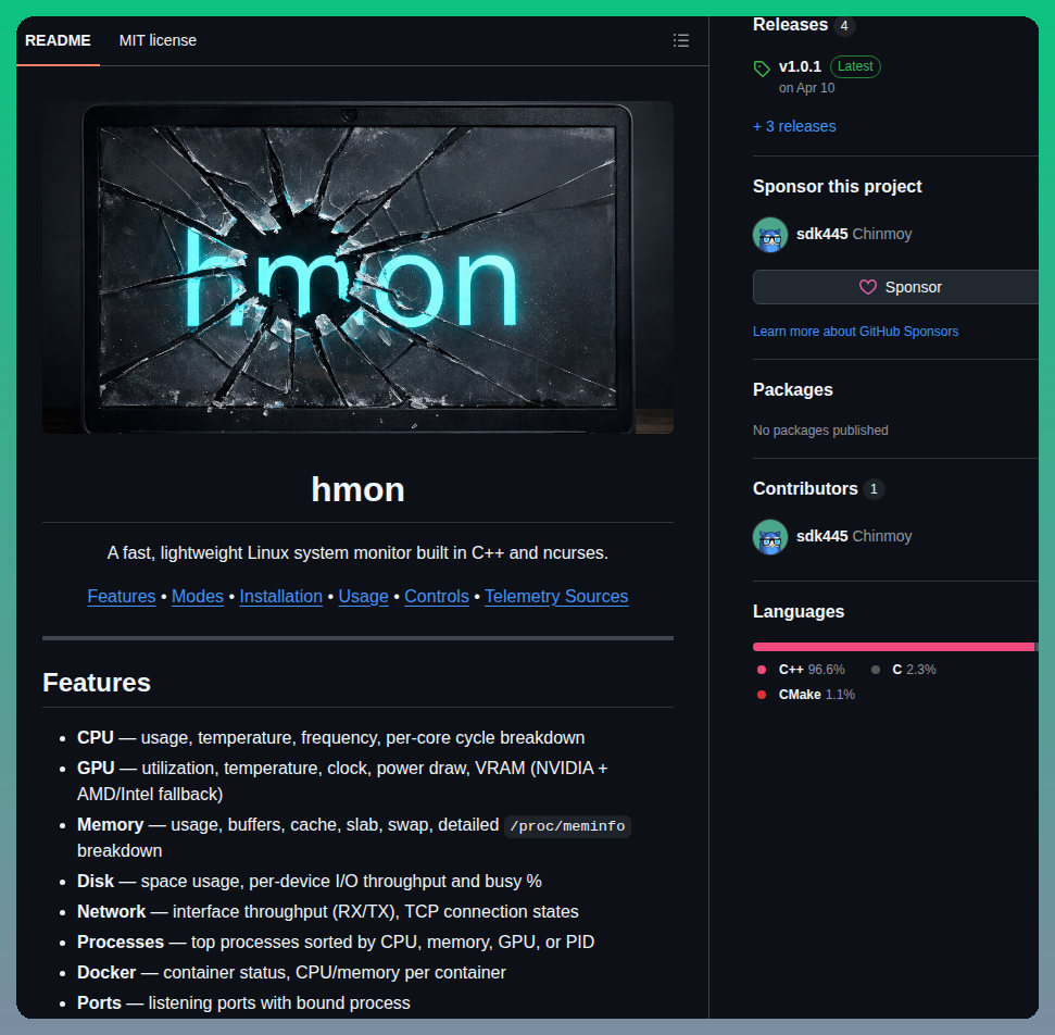 Sdk445 Hmon screenshot