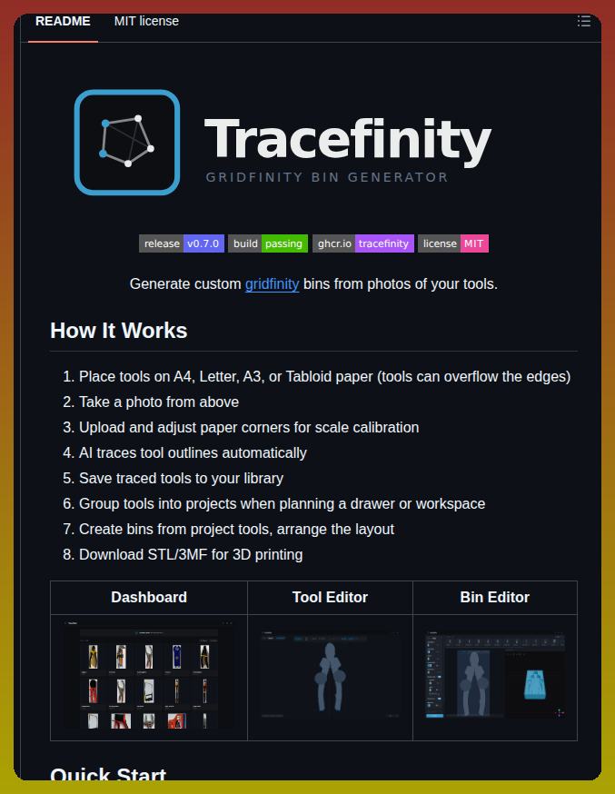 Tracefinity Tracefinity screenshot