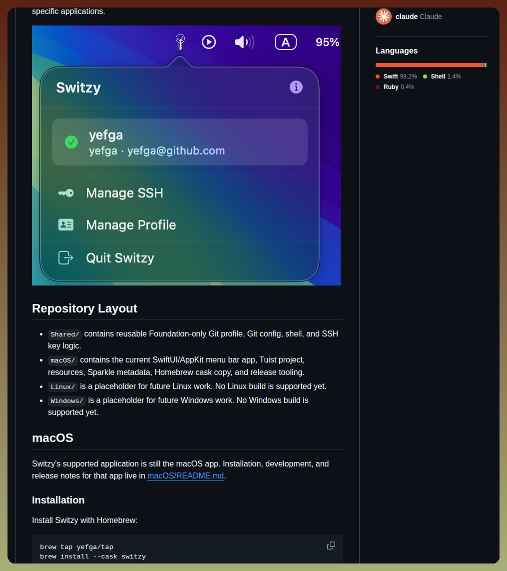 Yefga Switzy screenshot