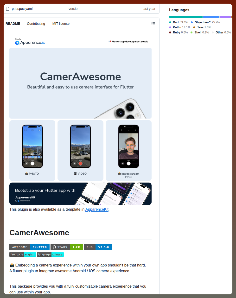 Apparence Io Camerawesome screenshot