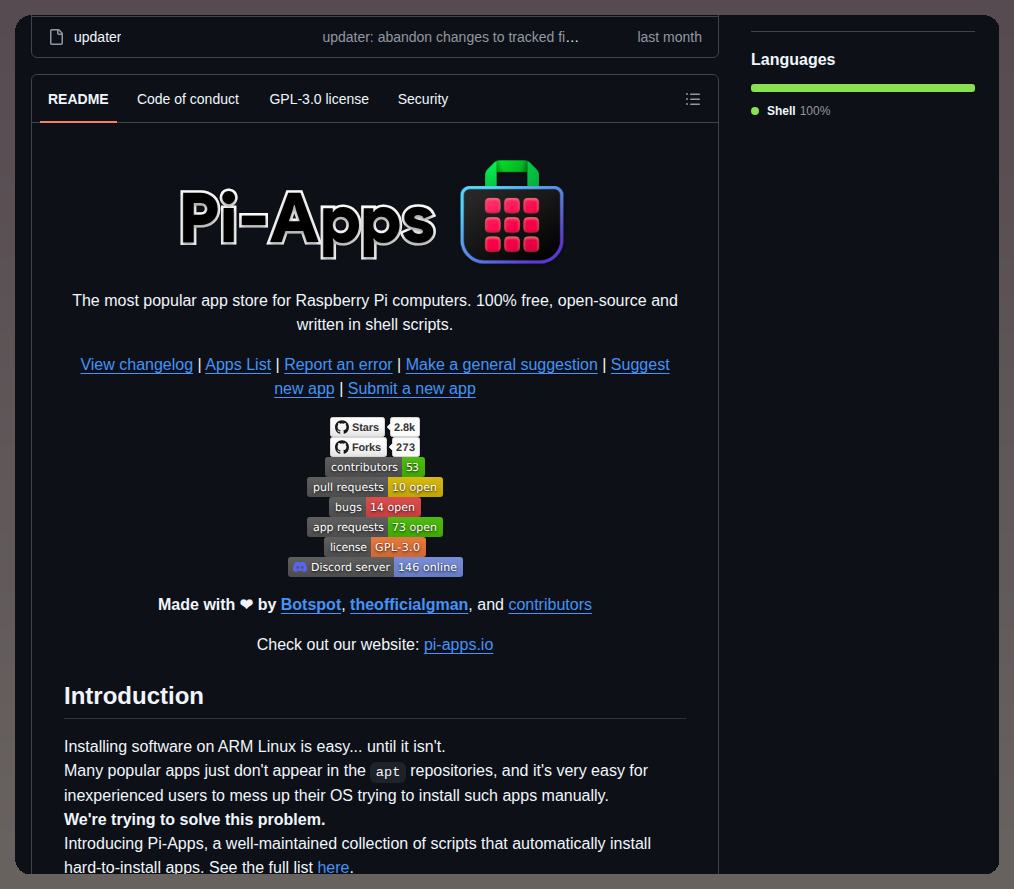 Botspot Pi Apps screenshot