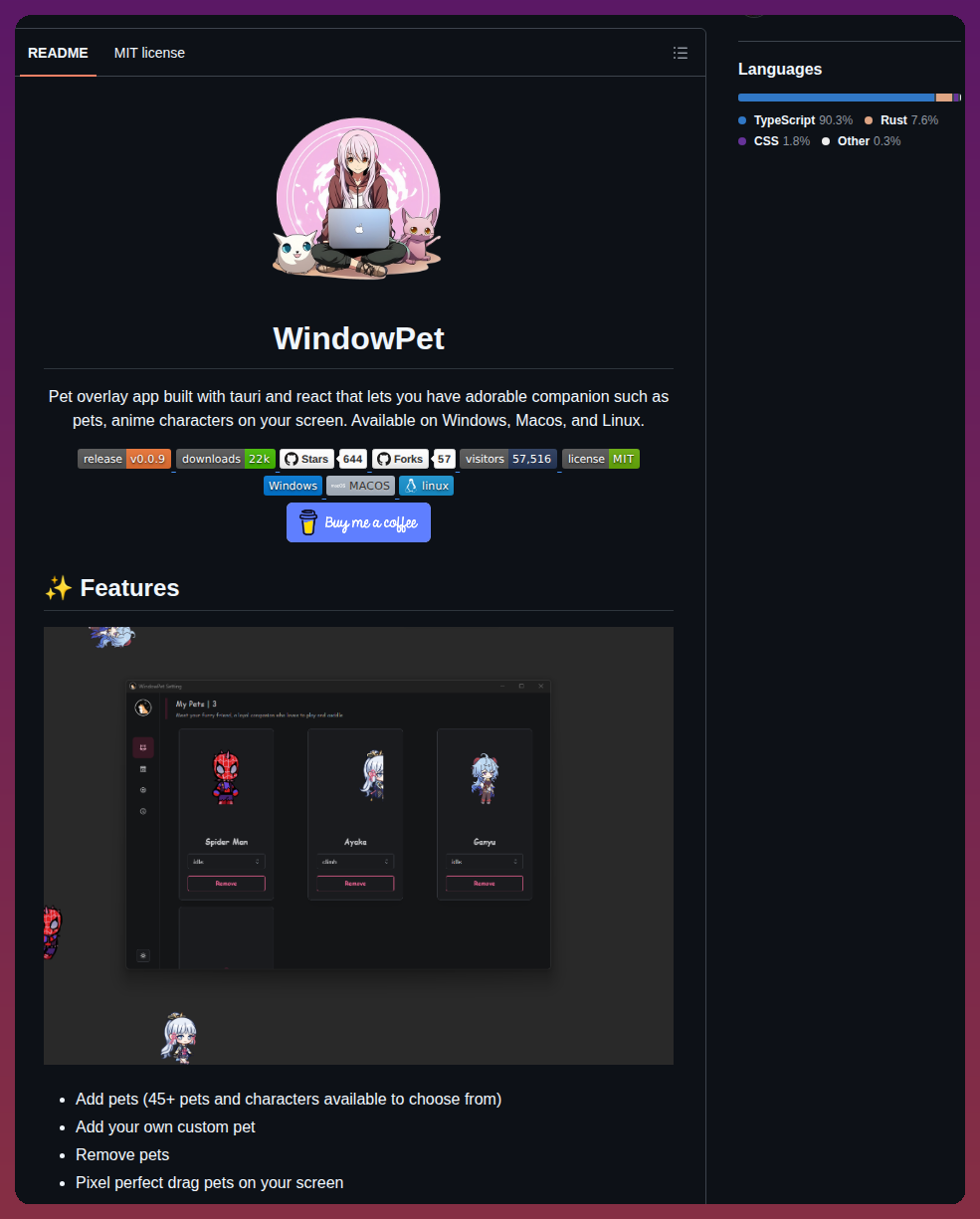 Seakmengs Windowpet screenshot