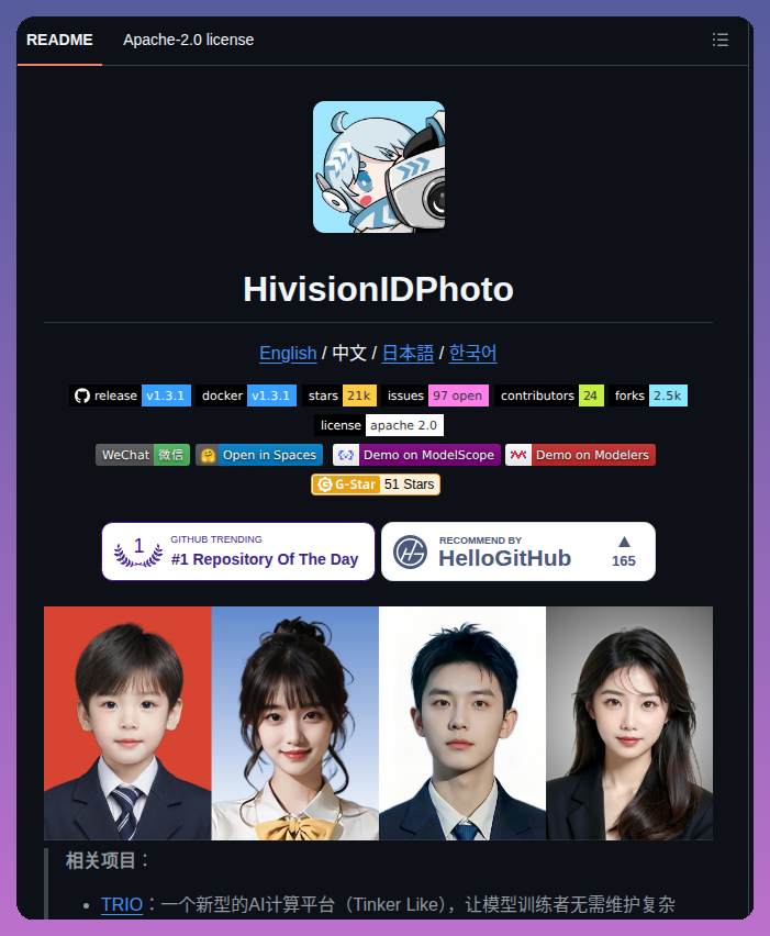 Zeyi Lin Hivisionidphotos screenshot