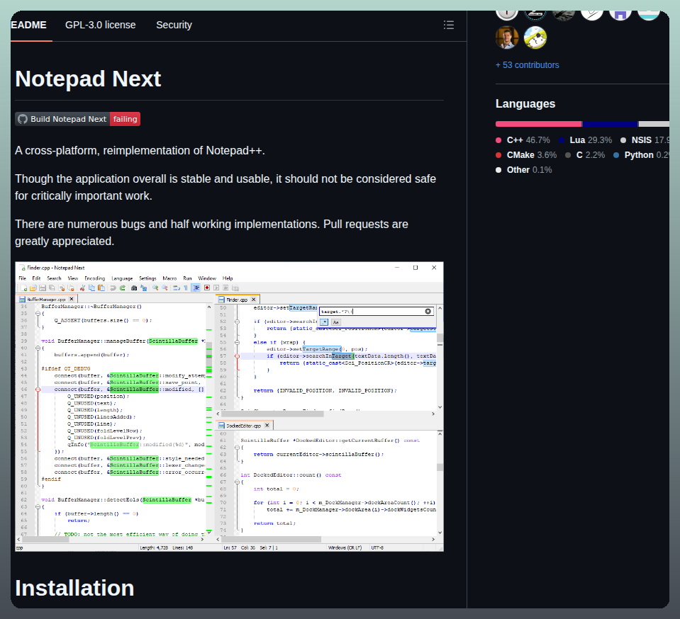 Dail8859 Notepadnext screenshot