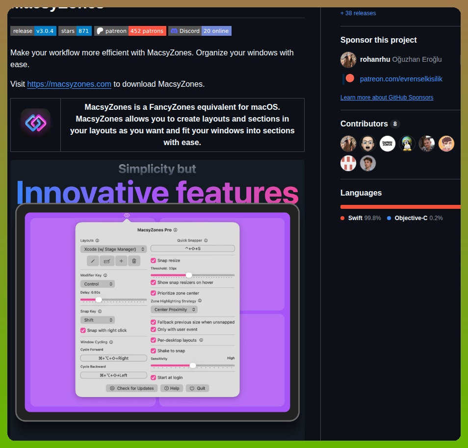Rohanrhu Macsyzones screenshot