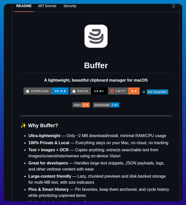 Samirpatil2000 Buffer screenshot