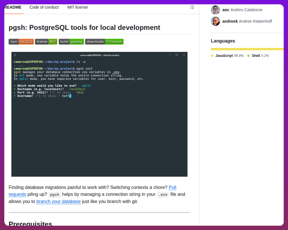 Sastraxi Pgsh screenshot