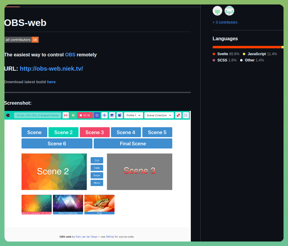 Niek Obs Web screenshot