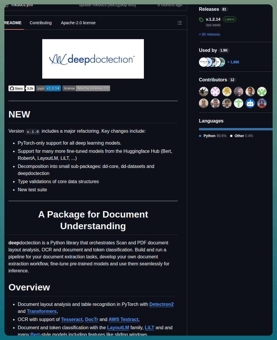 Deepdoctection Deepdoctection screenshot