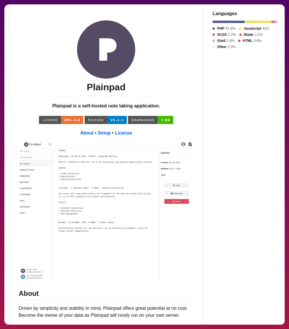 Alextselegidis Plainpad screenshot