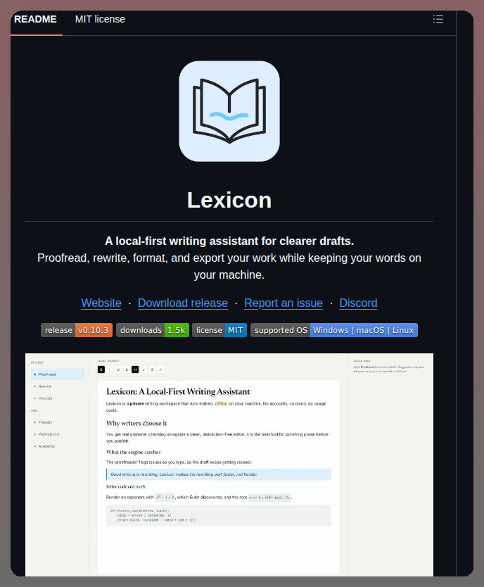 Aashishh15 Lexicon screenshot