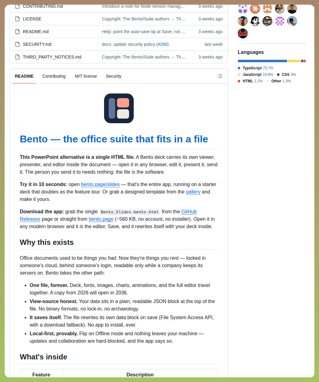 Nyblnet Bento screenshot