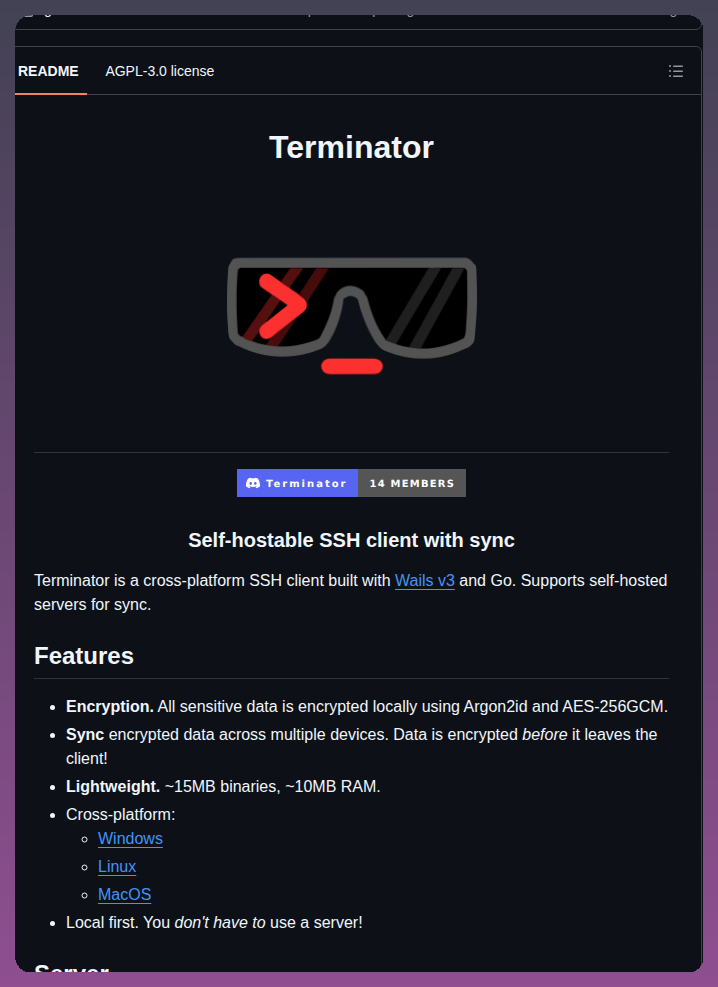 Terminator Ssh Terminator Desktop screenshot