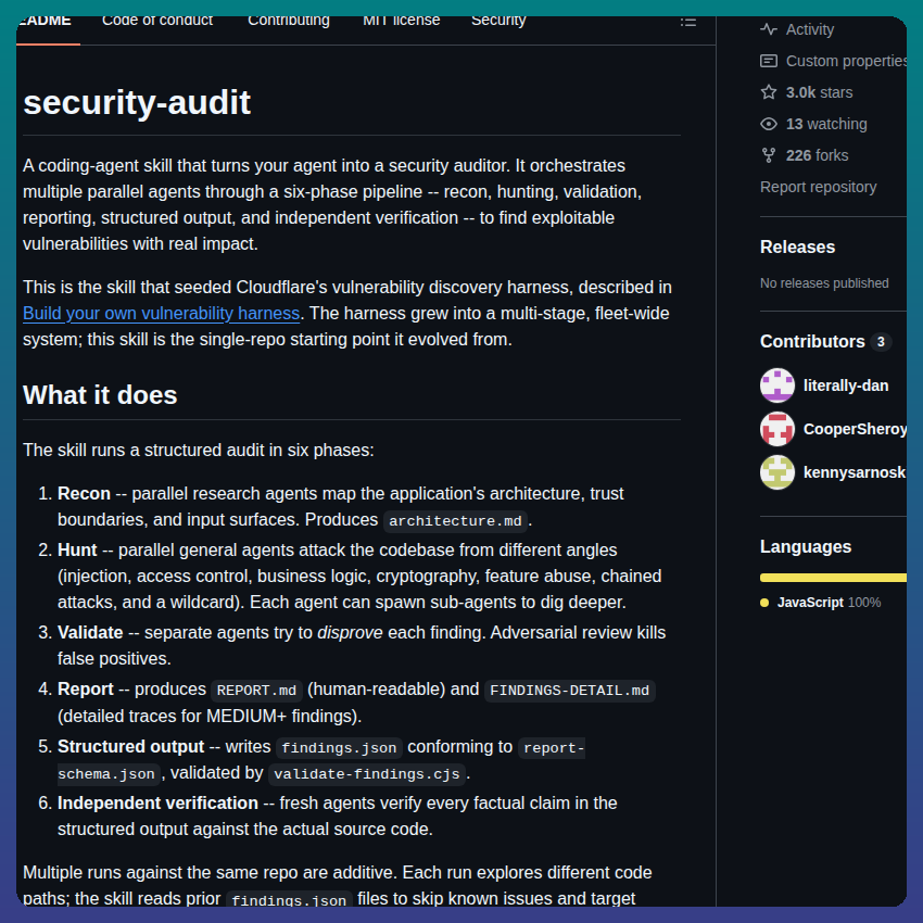 Cloudflare Security Audit Skill screenshot