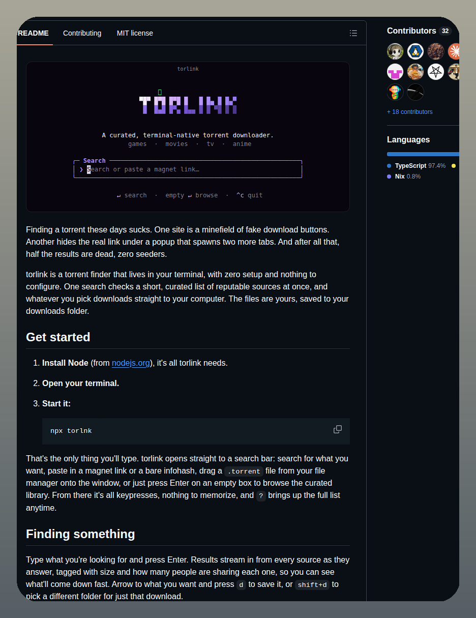 Baairon Torlink screenshot
