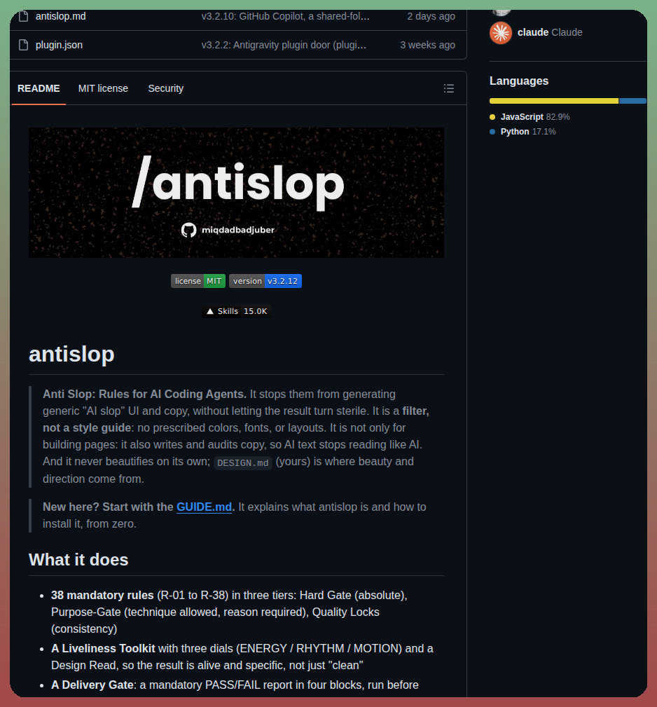 Miqdadbadjuber Anti Slop screenshot