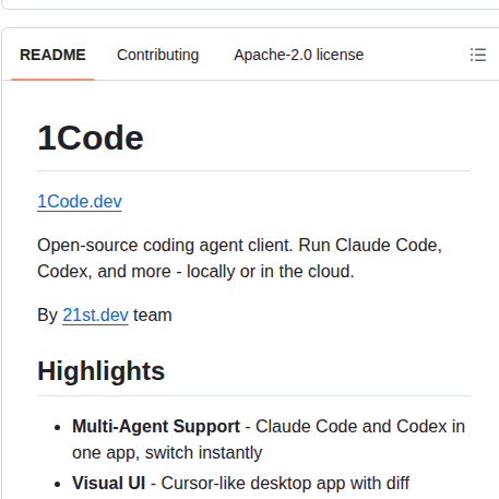 21st Dev 1code screenshot