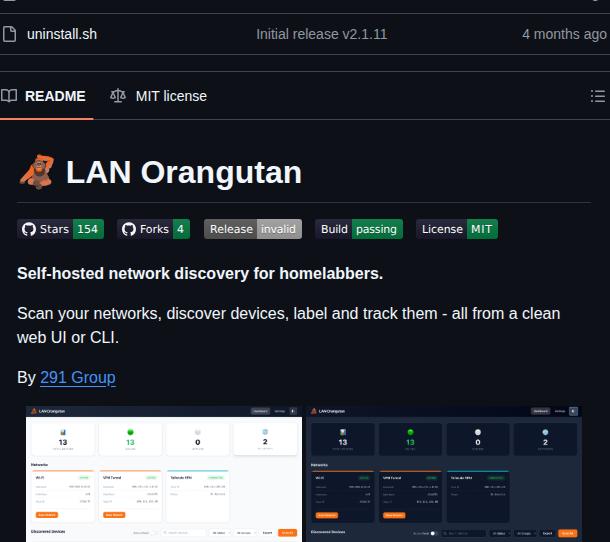 291 Group Lan Orangutan screenshot