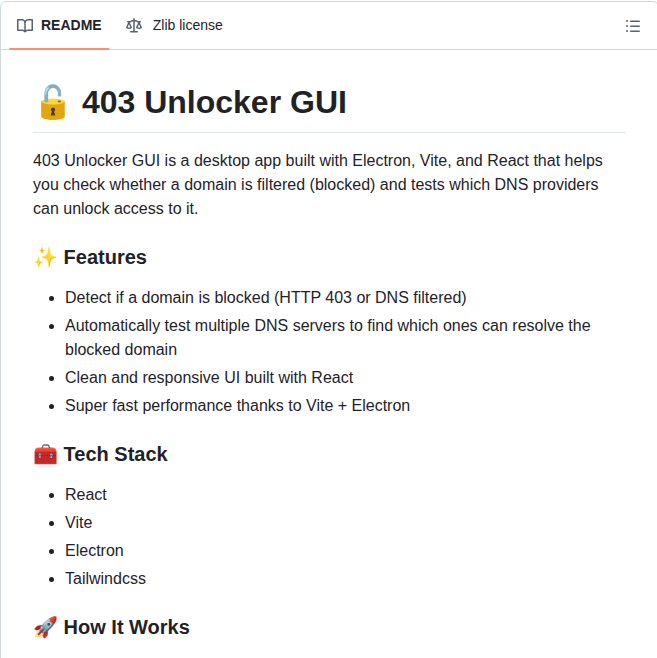 403unlocker Unlocker Electron screenshot