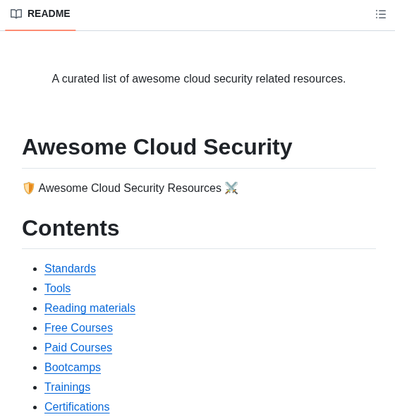 4ndersonlin Awesome Cloud Security screenshot