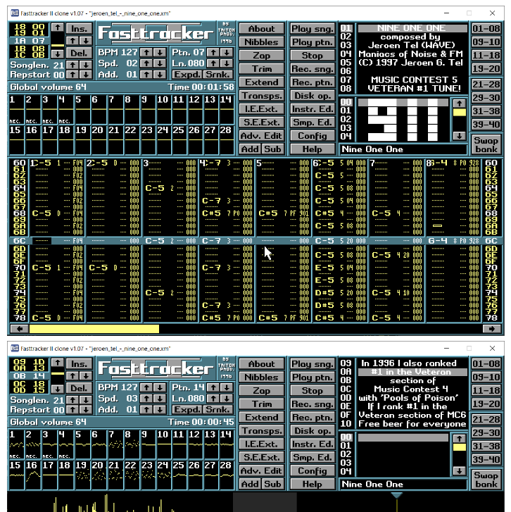 8bitbubsy Ft2 Clone screenshot