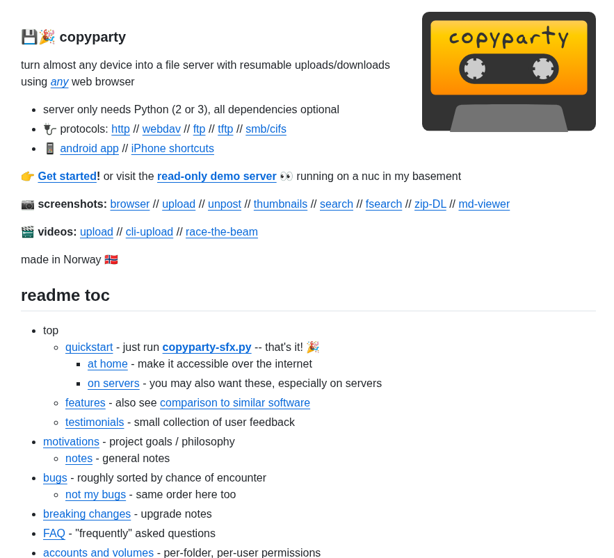 9001 Copyparty screenshot