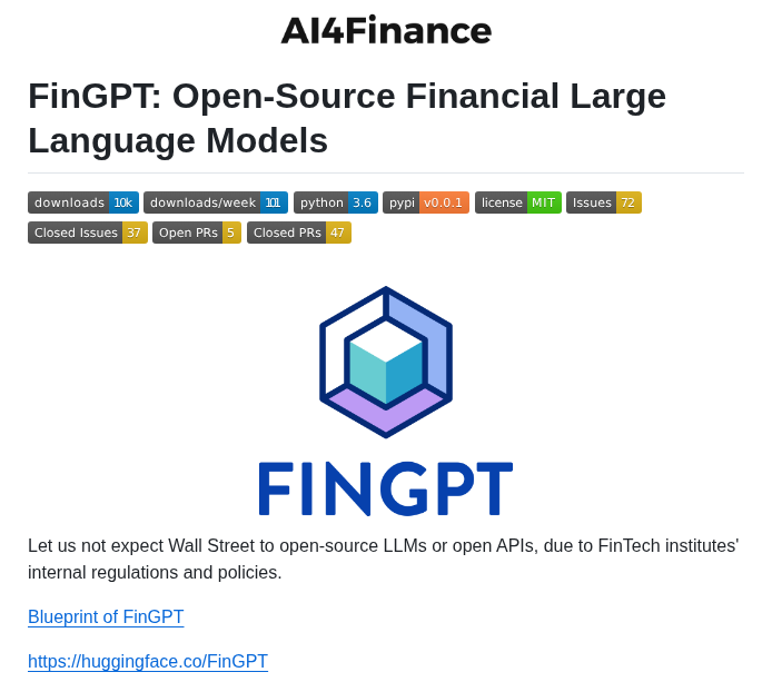 Ai4finance Foundation Fingpt screenshot