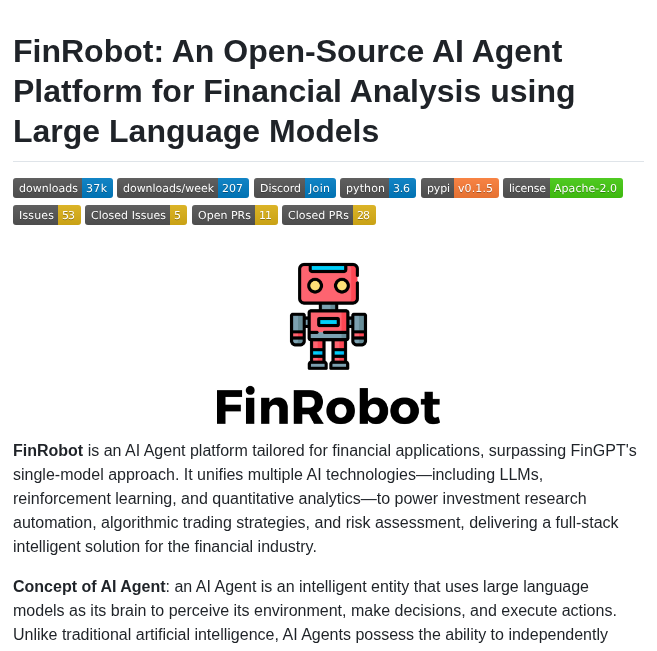 Ai4finance Foundation Finrobot screenshot