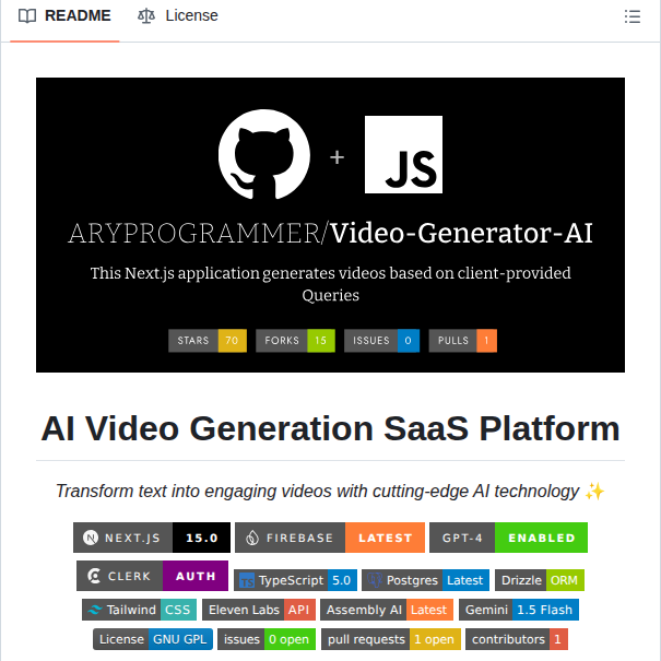 Aryprogrammer Video Generator Ai screenshot