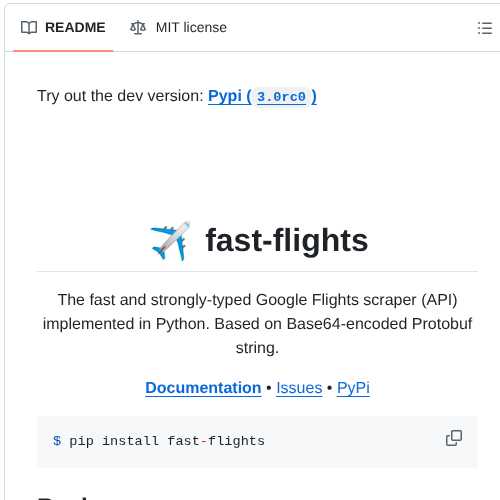 Aweirddev Flights screenshot
