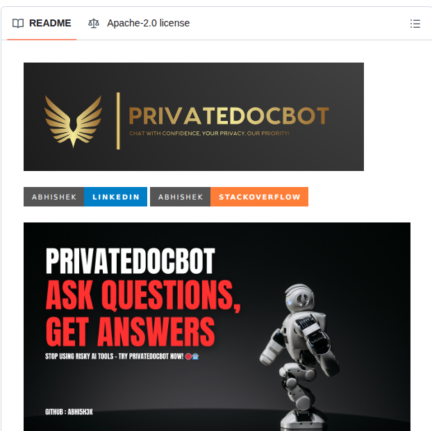 Abhi5h3k Privatedocbot screenshot