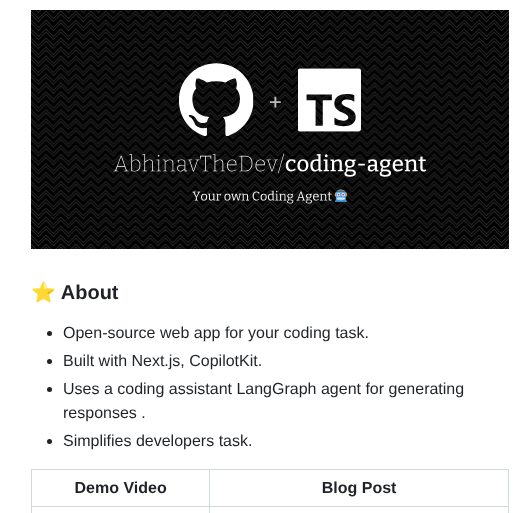 Abhinavthedev Coding Agent screenshot