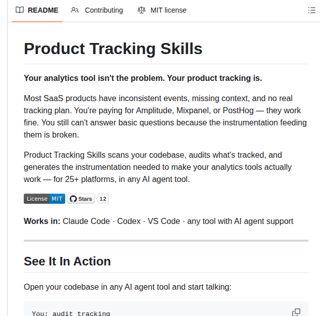 Accoil Product Tracking Skills screenshot